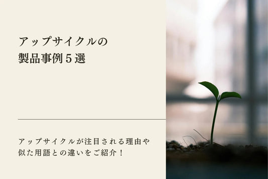 アップサイクルの製品事例5選｜アップサイクルが注目される理由や似た用語との違いをご紹介！